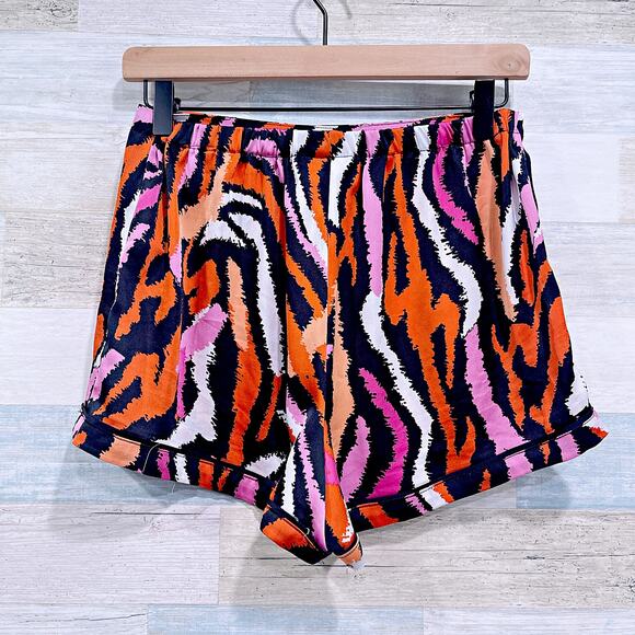 Diane Von Furstenburg x Target Zebra Satin Short Pajama Set 2 Piece Womens XXS - Picture 7 of 9